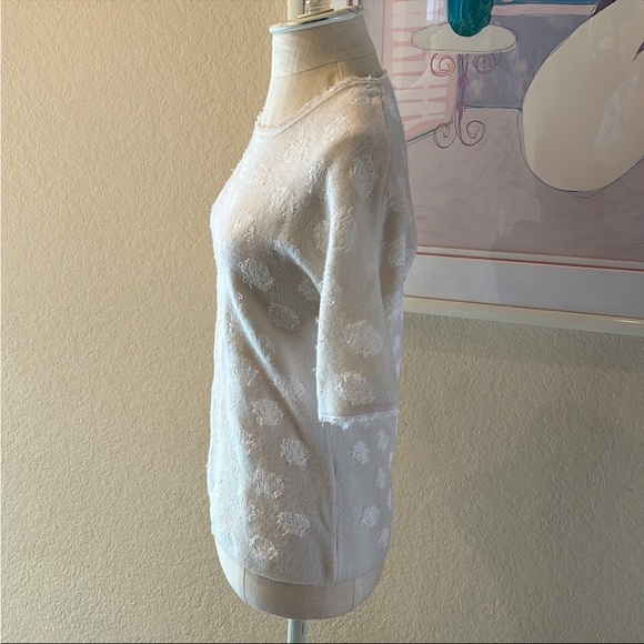 Rebecca Taylor Ivory Merino Wool Blend Knit Sweater Top - Picture 6 of 12